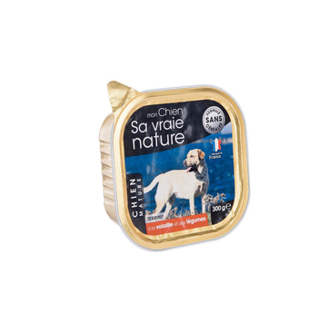 Visuel 1 du produit Aliment humide complet pour le chien senior à la volaille et aux légumes Sa vraie nature - 300 g