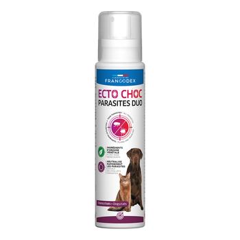 Visuel 1 du produit Spray antiparasitaire pour chien et chat Francodex Ecto Choc Parasites Duo - 200 ml
