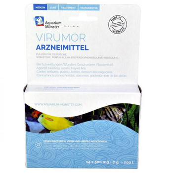 Visuel 1 du produit Traitement anti-infections bactériennes 14x500mg AQUARIUM MUNSTER Virumor