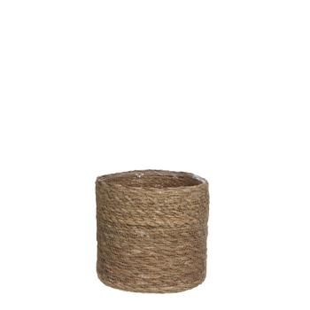 Visuel 1 du produit Panier cache-pot coloris marron en osier Atlantic Mica Decorations - 16 x Ø 16 cm