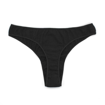 Visuel 1 du produit Tanga menstruel en coton bio noir Plim - Taille 34