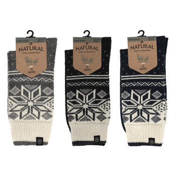 Visuel 1 du produit Chaussettes d'intérieur en laine à motif étoile Apollo - taille unique