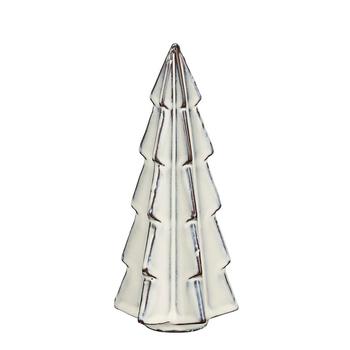 Visuel 1 du produit Sapin de Noël décoratif en grès gris grand modèle - Ø 8 x H 19 cm