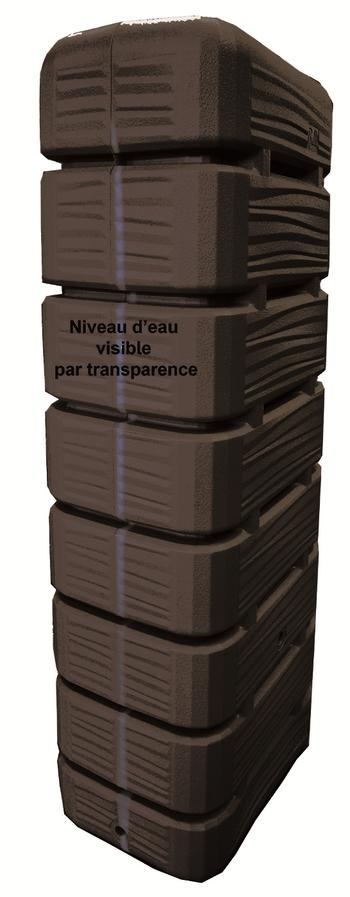 Visuel 1 du produit Récupérateur d’eau en plastique anthracite Bellijardin Dune - 320 L