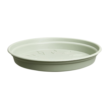 Visuel 1 du produit Soucoupe ronde en plastique vert pierre Elho green Basics - Ø 14 cm