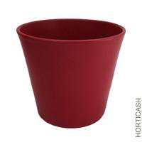 Visuel 1 du produit Cache-pot en céramique rouge mat Fresh - Ø 14,5 x H 12 cm