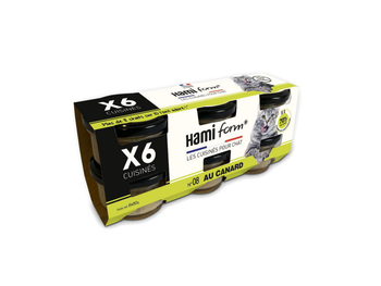 Visuel 1 du produit Alimentation humide pour chat pâtées à base de canard recette n°08 HamiForm - 6 pots x 80 g
