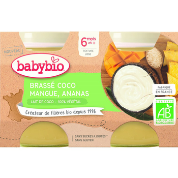 Visuel 1 du produit Pots brassés Coco Mangue Ananas 2x130 g 6 mois+