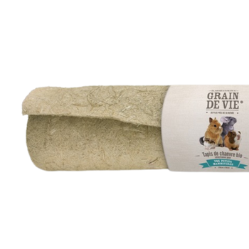 Visuel 2 du produit Tapis de chanvre bio pour fond de cage Grain de Vie - 50 x 120 cm