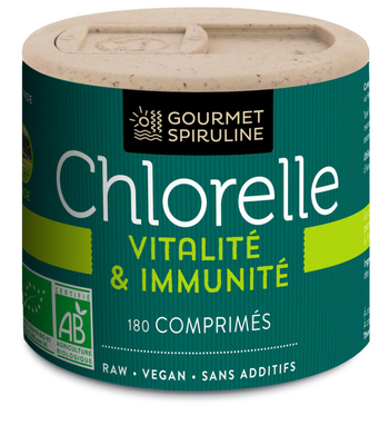 Visuel 1 du produit Complément alimentaire chlorelle bio Gourmet Spiruline - 180 comprimés