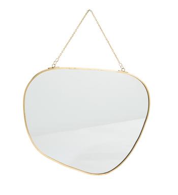 Visuel 1 du produit Miroir ovale cerclé laiton coloris bronze - 25 x 21 cm