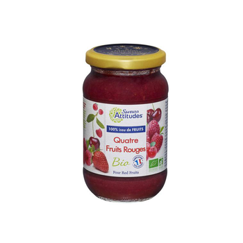 Visuel 1 du produit Préparation bio 100 % fruits quatre fruits rouges Saveurs Attitudes - 310 g