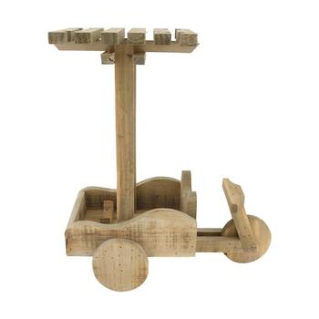 Visuel 1 du produit Porte-bouteille en bois naturel ancien - 34 x 20 x 38 cm