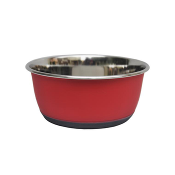 Visuel 1 du produit Gamelle pour chien et chat coloris rouge mat en inox Tyrol – 1900 ml