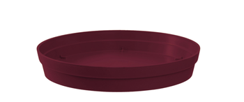 Visuel 1 du produit Soucoupe ronde en plastique rouge Bourgogne Eda Toscane - Ø 15 cm