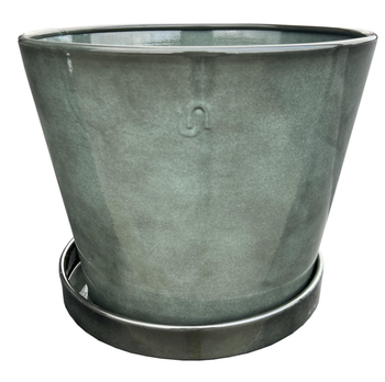 Visuel 1 du produit Soucoupe pour pot évasé coloris gris en métal recyclé - 28 x 28 X 3,25 cm