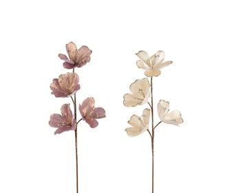 Visuel 1 du produit Tige artificielle de fleur de Noël brillante - 10 x 13 x 59 cm