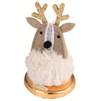 Visuel 1 du produit Renne sur médaillon en chocolat France Décor - 24 g