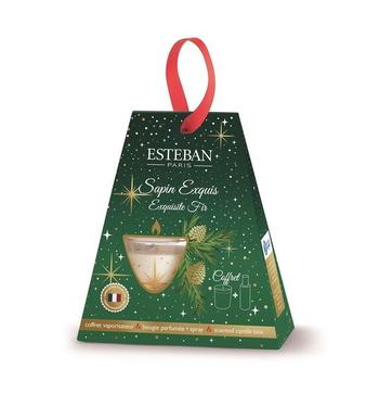 Visuel 1 du produit Coffret cadeau bougie parfumée et vaporisateur Esteban Sapin exquis - 30 ml et 70 g