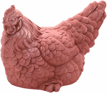 Visuel 1 du produit Poule en terre cuite rouge Anticomestiere Gallina galestro Anticomestiere - 20 x 15 x 15 cm