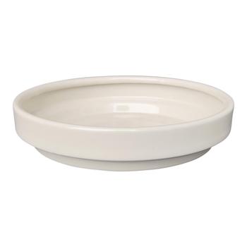 Visuel 1 du produit Soucoupe ronde en métal recyclé coloris crème Upcycle Conique - Ø 18 x H 3,5 cm