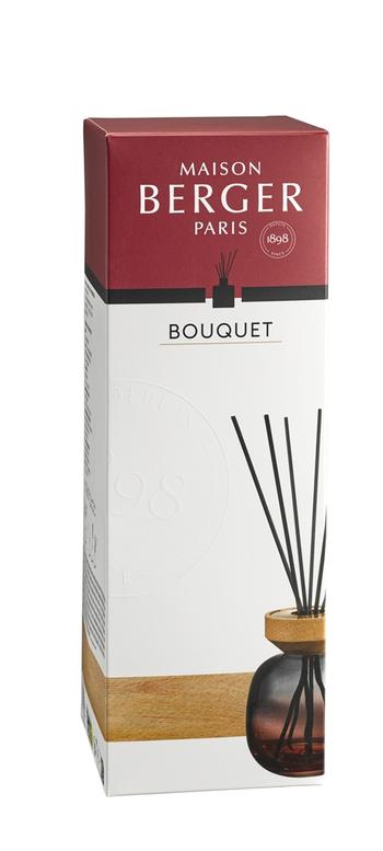 Visuel 1 du produit Bouquet parfumé en verre laqué gris et rouge Maison Berger Wood pétillance exquise - 180 ml