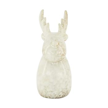 Visuel 1 du produit Cerf à poser en céramique grise - 9,6 x 7,7 x 18 cm