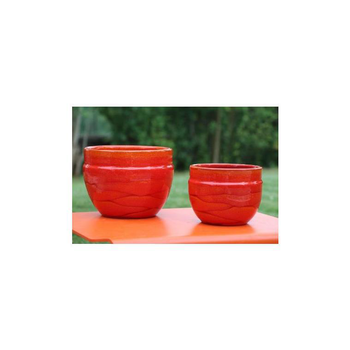 Visuel 1 du produit Pot austral de 4,5 L en terre émaillée coloris orange Ø 20 x 16 cm