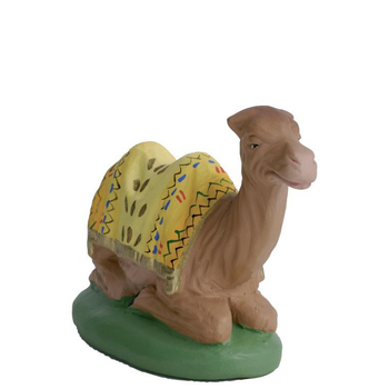 Visuel 1 du produit Animal de crèche de Noël chameau couché Santons Escoffier - 7 cm