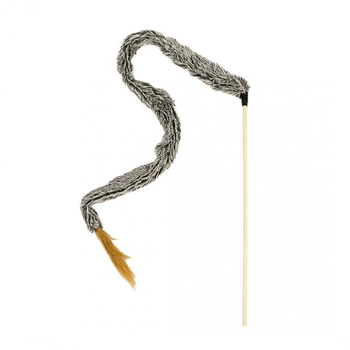 Visuel 1 du produit Canne à pêche pour chat coloris marron longue queue Duvoplus Maki - 85 cm