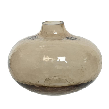 Visuel 1 du produit Vase coloris beige en verre fait main - Ø 18,4 cm