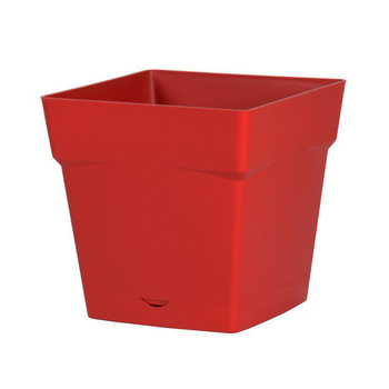 Visuel 1 du produit Pot carre Toscane Rouge rubis L24,8 x l24,8 x H24