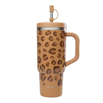 Visuel 1 du produit Gourde nomade isotherme Travel Cup Wild en inox coloris marron Qwetch - 900 ml
