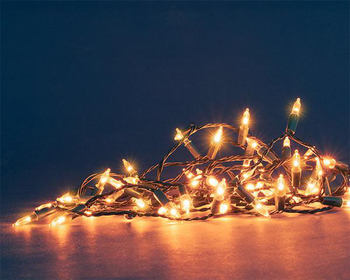 Visuel 1 du produit Guirlande lumineuse à 100 LED ambre style vintage sur câble vert - 8 m