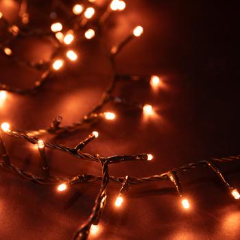 Visuel 1 du produit Guirlande lumineuse de Noël LED cuivre compact câble vert intérieur extérieur Flicker Light® - 18 m