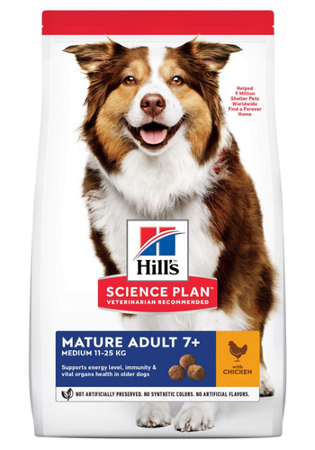 Visuel 1 du produit Croquettes pour chien mature medium poulet Hill's Science Plan - 18 kg