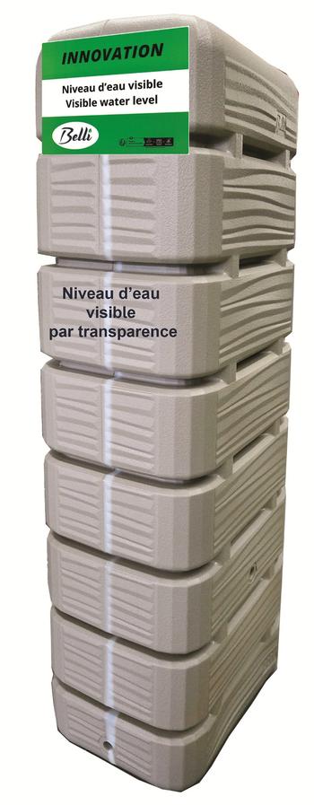 Visuel 1 du produit Récupérateur d’eau en plastique grège Bellijardin Dune - 320 L