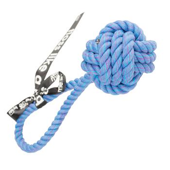 Visuel 1 du produit Jouet pour chien coloris bleu balle avec boucle EBI Are you knots - 20 x 6 x 6 cm