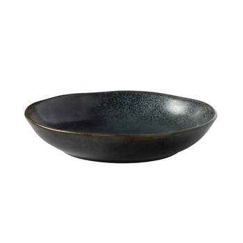 Visuel 1 du produit Assiette salade et pâtes en grès réactif gris anthracite Médard de Noblat collection Vertigo Volcan - Ø 20,5 cm