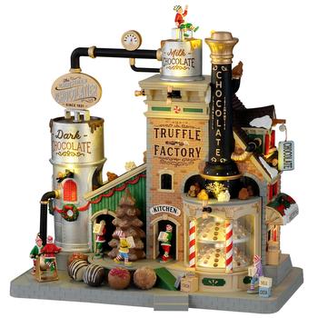 Visuel 1 du produit Village de Noël chocolaterie Truffle Factory animé en résine coloris multicolore Lemax Santa's Wonderland