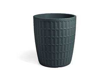 Visuel 1 du produit Pot rond en plastique coloris anthracite Veca Tyle - Ø 80 cm