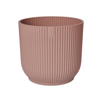 Visuel 1 du produit Cache-pot vibes fold coloris rose en plastique recyclé Elho - Ø 30 cm