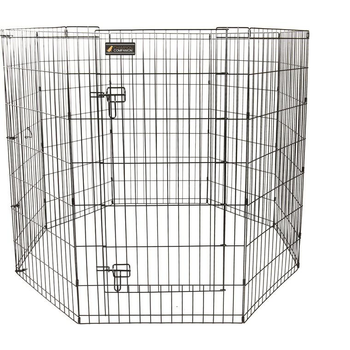 Visuel 1 du produit Parc pour chien en métal noir - 106 cm