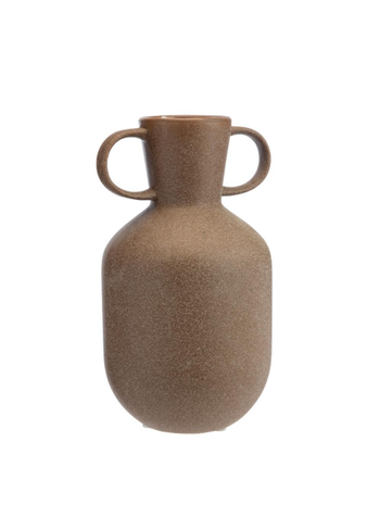 Visuel 1 du produit Vase en porcelaine coloris marron mat - H 24,5 cm