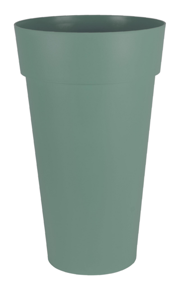 Visuel 1 du produit Pot rond haut en polypropylène vert laurier Eda Toscane 90 L - Ø 48 x H 80 cm