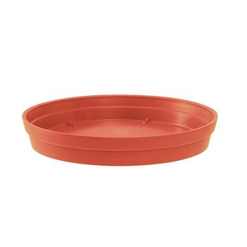 Visuel 1 du produit Soucoupe ronde en plastique coloris terre battue EDA Toscane - Ø 18,5 x H 3,6 cm
