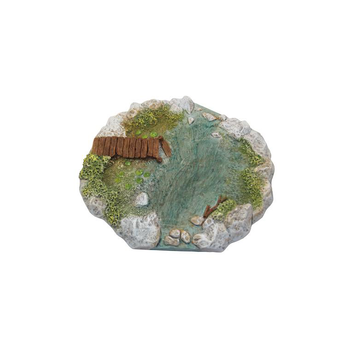 Visuel 1 du produit Accessoire de crèche de Noël mare Santons Escoffier - 23 x 21 x 2 cm