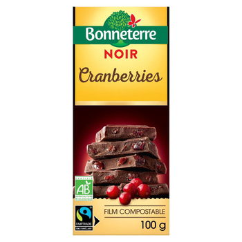 Visuel 1 du produit Chocolat noir cranberries 100 g