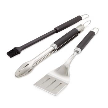 Visuel 1 du produit Kit de 3 accessoires Better pour barbecue (pince, spatule, pinceau) Weber - 58 cm