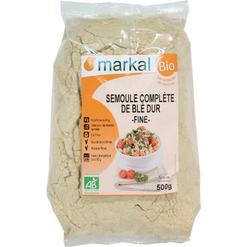 Visuel 1 du produit Semoule complète de blé dur bio – 500 gr